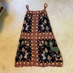 Flowy dress with colorful animal design
